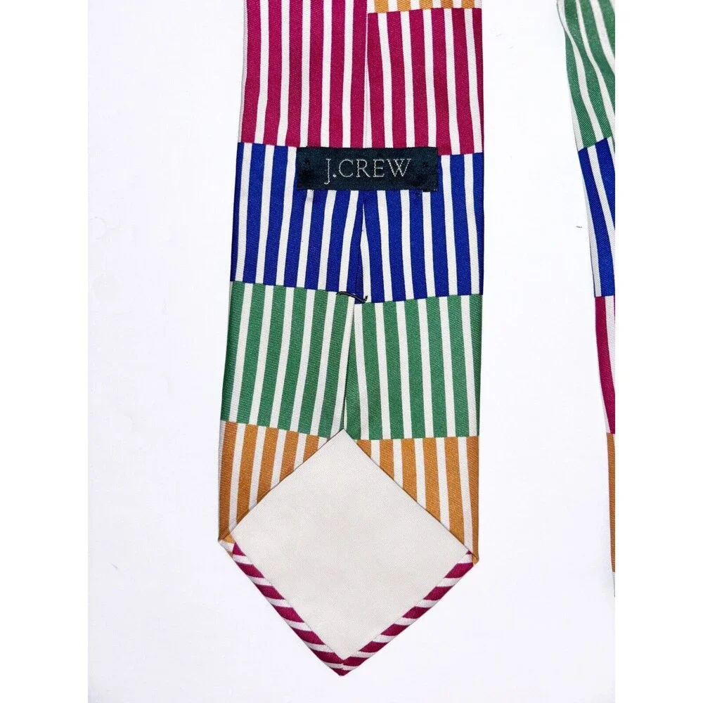 J. Crew Colorful Silk Tie Made in USA